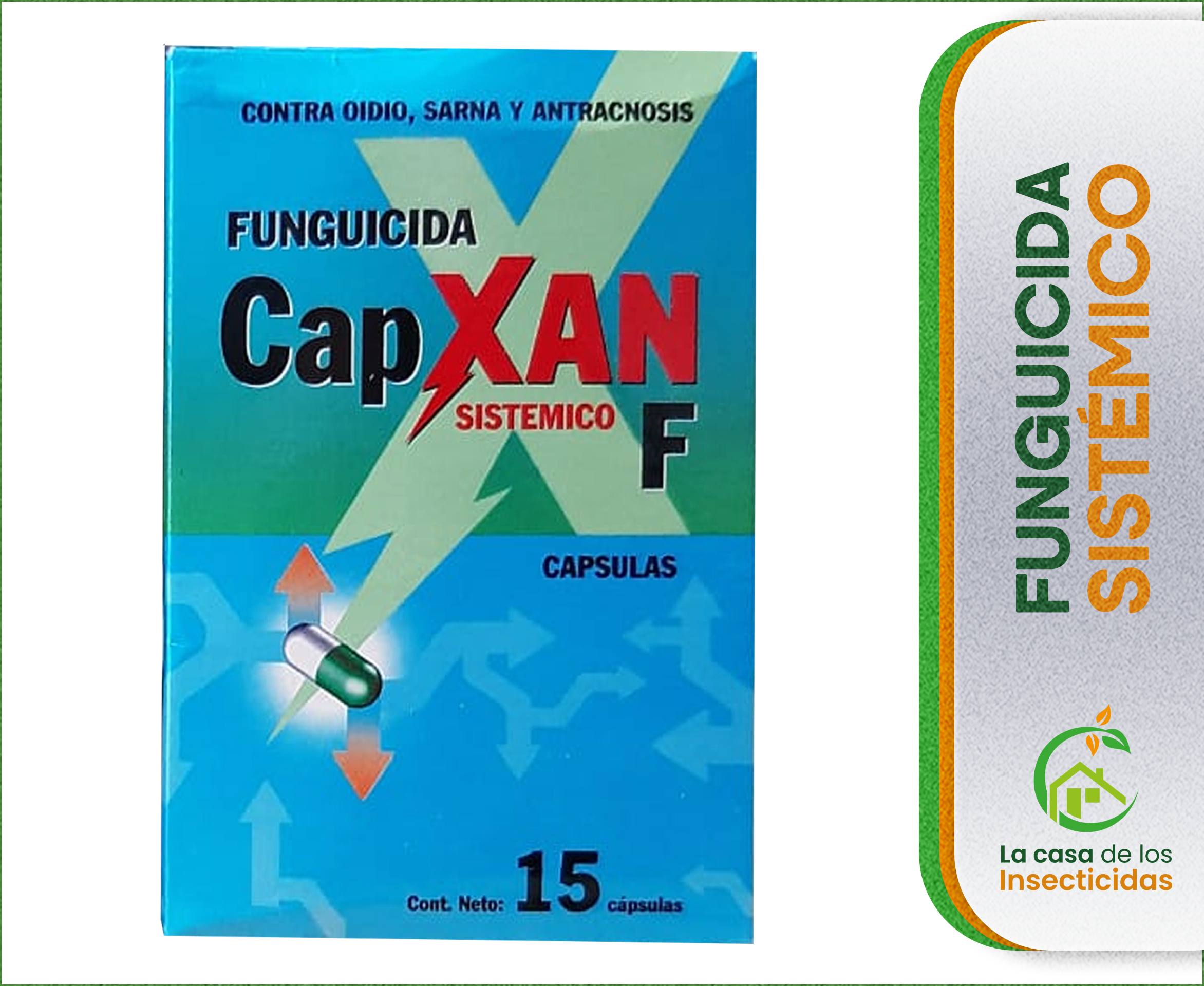 Capxan F Fungicida Control de Hongos x 15 capsulas.
